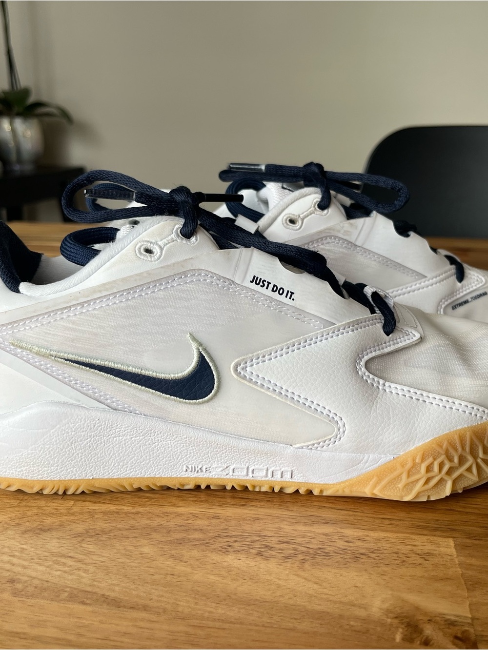 Nike Women's White Navy HyperAce 3 Volleyball Training Shoes